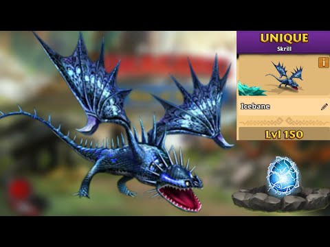 ICEBANE Max Level 150 Titan Mode - Unique Skrill - Dragons:Rise of Berk