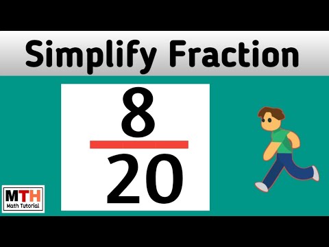 How to simplify the fraction 8/20 || 8/20 Simplified