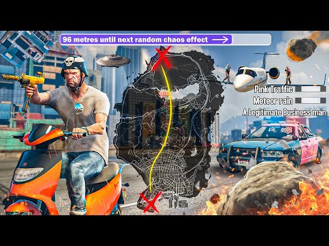Every *200* Metres Causes Random CHAOS Effect! Can I Cross GTA 5? #2