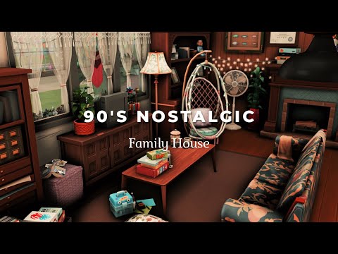 90's Nostalgic Family House🏡📺 | Stop Motion | The Sims 4 (No CC)