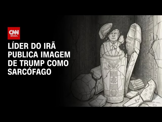 Líder Supremo do Irã publica charge de Trump em um sarcófago em ruínas | LIVE CNN