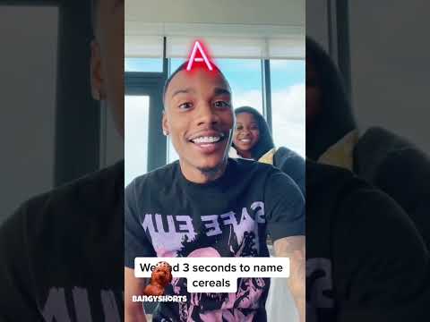 Ar’Mon Warren And Reginae Carter Name ￼ Cereals Within 3 Seconds 🔥♥️👫🏽 #shorts