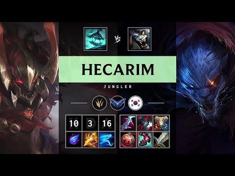 Hecarim Jungle vs Rengar - KR Diamond Patch 25.17
