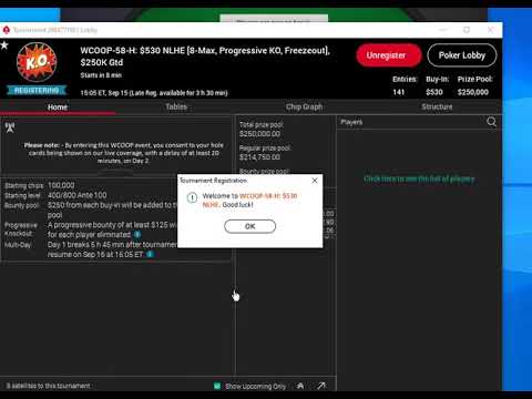 20200915 WCOOP Event 58 ticket for $530!