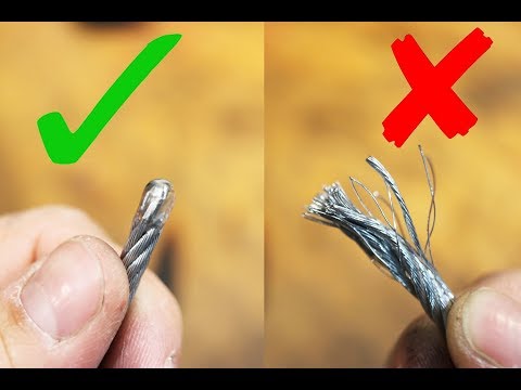 How to keep steel wire cable ends together. No fraying.