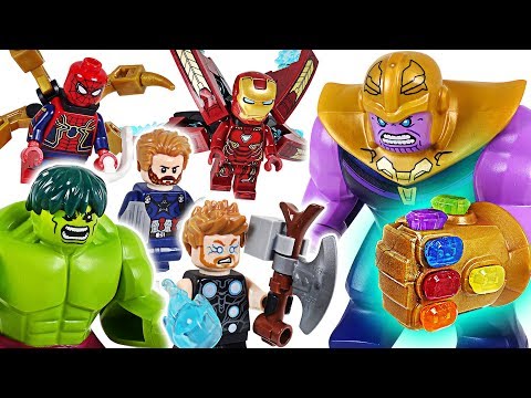 Marvel Lego Infinity War Avengers Hulk, Iron Man, Spider Man! Go! Defeat the Thanos! - DuDuPopTOY