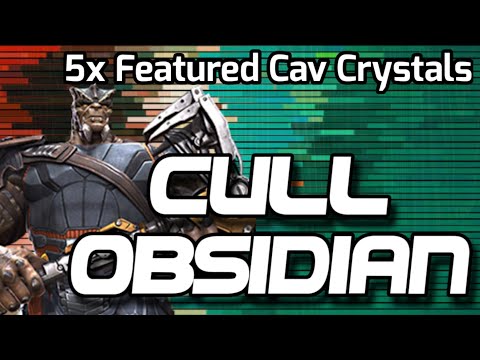 Insane Luck! 5x Featured Cull Obsidian Cavalier Crystals! Marvel Contest of Champions
