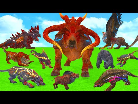 Prehistoric Mammals vs Modern Mammals Mammoth Elephant Dinosaur Size Comparison Animal Epic Battle