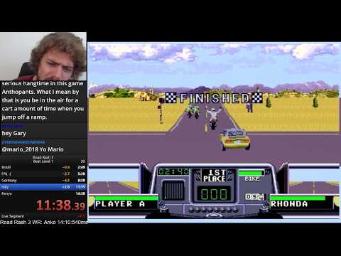 Road Rash 3 PB speedrun 14:20 Tour De Force by Anthopants