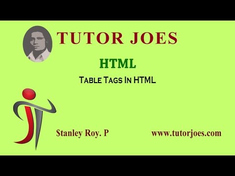 Tables Tags in HTML tamil class 6