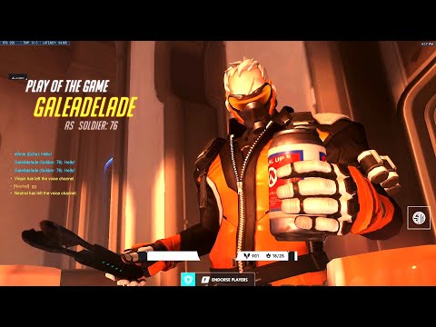 Gale #1 Hitscan Main? Soldier 76 - POTG! [ Overwatch Season 30 Top 500 ]