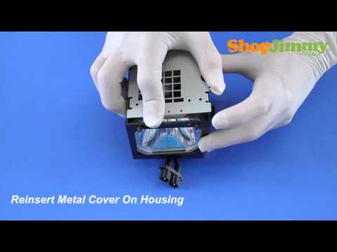 Sony XL-2100 DLP TV Lamp Bulb Replacement - Easy TV Repair How to Install Bulb Into Lamp Housing