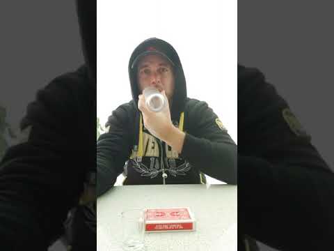 Coin through glass trick. Magic 😉