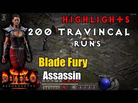 JAH-mazing Highlights of 200 Travincal Runs Blade Fury Assassin Diablo 2 Ressurected