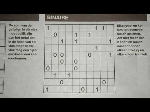An incredible Binary Sudoku puzzle (with a PDF file) 06-19-2019 part 1 of 3