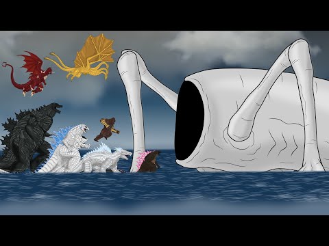Sea Eater VS Monsterverse & Sea Monsters [Evolved Godzilla Godzilla Earth & Bloop] Animation - Full