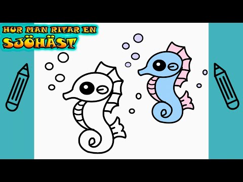 Hur man ritar EN SJÖHÄST| Rita Det Själv | Lär dig att rita enkelt