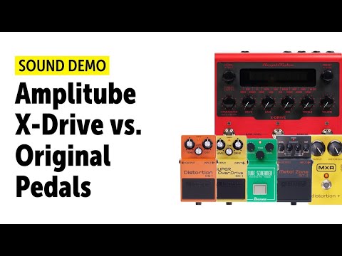 Amplitube X-Drive vs. Original Overdrive & Distortion Pedals - Audio Comparison (no talking)