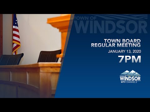 01/13/20 Town Board Regular Meeting