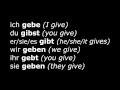 Learn German Verbs - Lesson 15 - geben (give) - Verben im Präsens (High Quality Audio) 2013