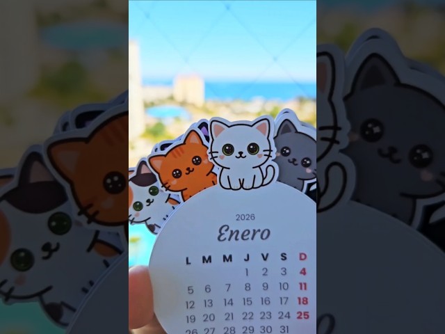 Vídeo relacionado con EJRUP Calendario de Escritorio 2026, 28,5x21 cm Mes Vista Enero - Diciembre 2026 + Sep.,Calendario 2026 | Imágenes Gatitos