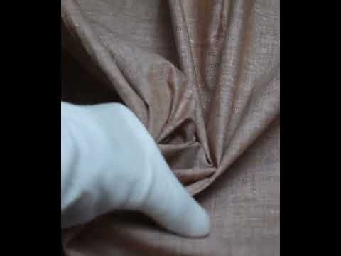 Chambray Light Brown Khadi Cotton 105 GSM Handwoven Fabric — video