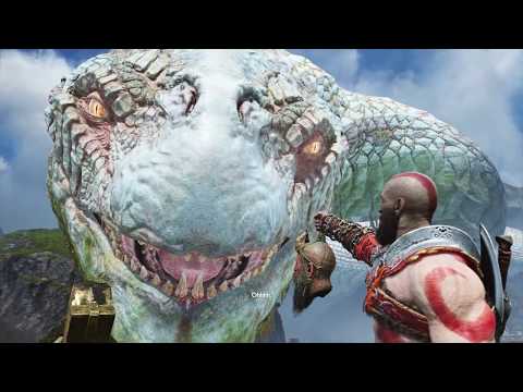 God of War 4 - World Serpent Jormungand Eats THOR (Thor's Statue) God of War 2018
