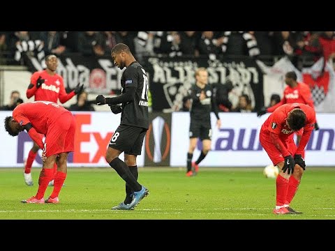 'Nazis out' chant Frankfurt fans after hecklers interrupt minute's silence for Hanau victims