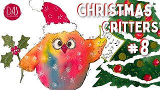 Beginners Watercolor CUTENESS! Paint a Blobby Christmas Bird - Easy and Quick Step-by-Step Tutorial