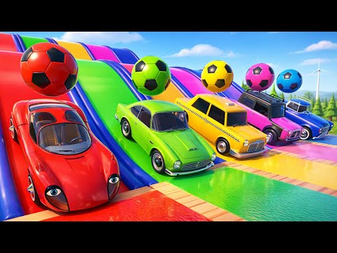 Car Cartoon for Kids 🚗 – Sing The Wheels on the Bus 🚍 | Nursery Rhymes