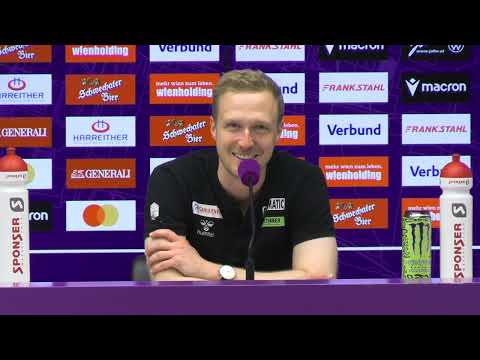 Press conference by SV Ried coach Maximilian Senft after the defeat at Austria Vienna
