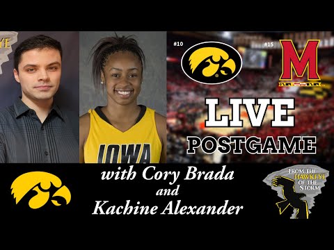 IOWA - MARYLAND POSTGAME with Kachine Alexander / BIG TEN / Iowa Women's Basketball Postgame