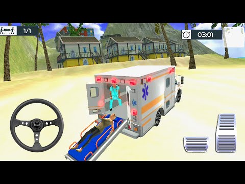 Coast Guard Beach Ambulance Rescue Driver Simulator Android Gameplay