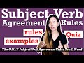 The ONLY Subject Verb Agreement Video You Ll Need SVA Rules With Examples And Exercises