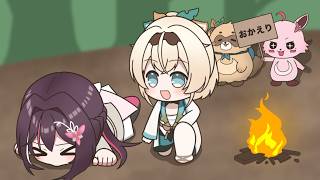 【手描き】ござるを信じて大ジャンプしてしまったあずきち【ホロライブ/AZKi/風真いろは】