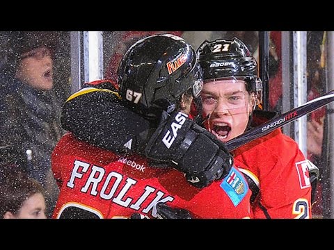 Flames scores two goals in 17 seconds on Raanta