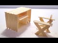 Miniature Computer Table Craft With Popsicle Sticks