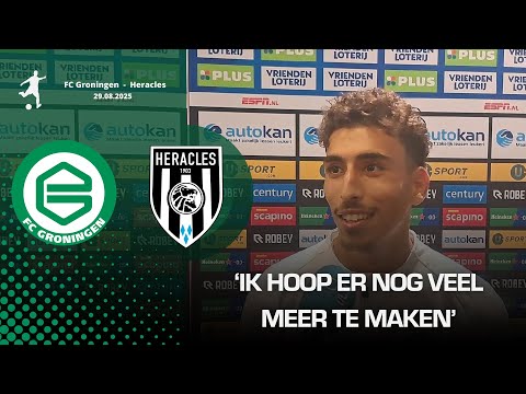 Standout Younes Taha reacts after the FC Groningen - Heracles Almelo match