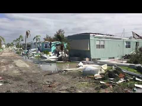 Placid, Florida's Gasparilla Mobile Estates damaged by Hurricane Ian