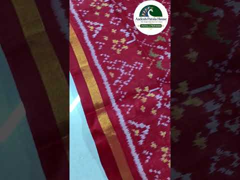 Red Navratan Single Ikat Silk Stole