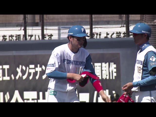【ファーム】満塁のチャンス!! ファイターズ・濱田泰希 タイムリーヒットで追加点を奪う!! 2025年4月30日 北海道日本ハムファイターズ 対 東北楽天ゴールデンイーグルス