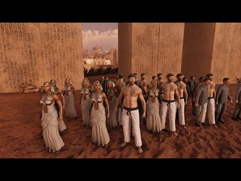 QUEEN CLEOPATRA WITH HEROS PROTECT THE PYRAMIDS FROM ORCS -Ultimate Epic Battle Simulator 2 | UEBS 2