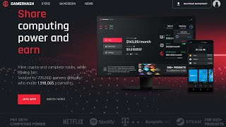 GamerHash - Make Money on Computing Power & Much More! Or Let it Run in The Background FOR Cash/BTC