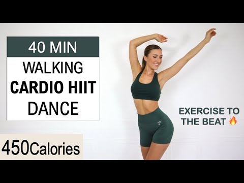 40 Min All Standing No Jumping Cardio HIIT DANCE Workout | Burn 450 Calories | Warm Up + Cool Down