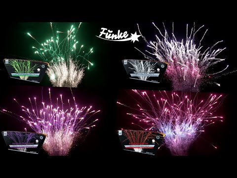 Funke Feuerfächer Volta - Gün,Silber, Purpur und Rot