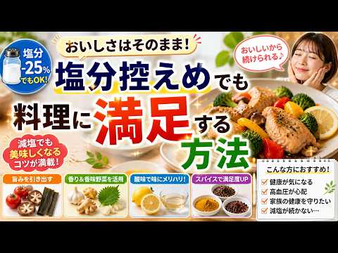 塩分控えめでも満足！料理を格段においしくする5つのコツ