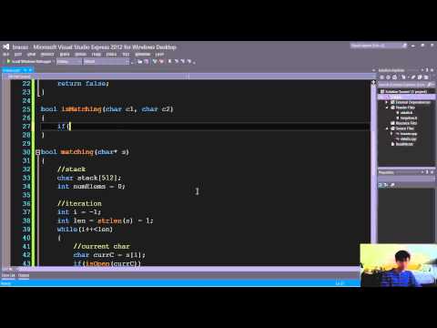 Tutorial Matching Brackets Program