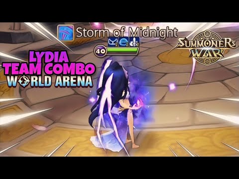 Lydia Team Combo in World Arena - Summoners War