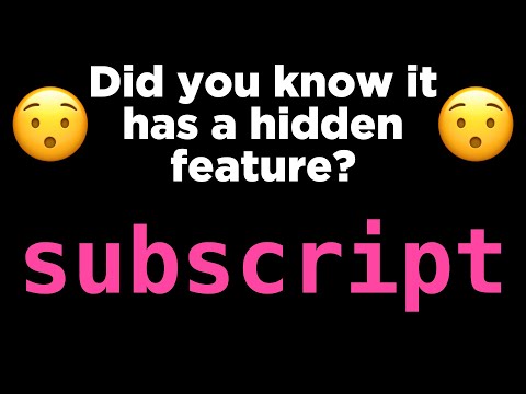 Did you know this hidden feature of subscript? 😯 (it will help you write safer code!) thumbnail