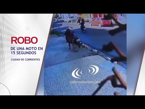 🚨 #Corrientes #Capital | Robo de una moto en 15 segundos
